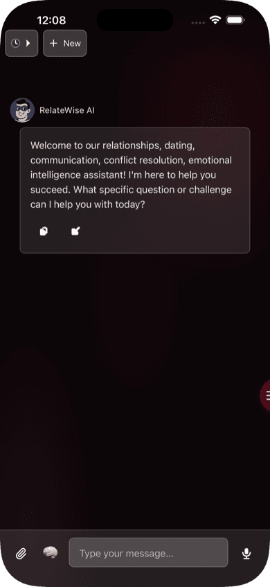 RelateWise AI chat interface